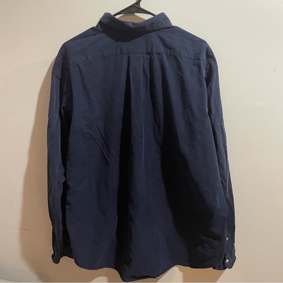 Ralph Lauren Polo Deep Navy Blue Classic Shirt Button Up Men’s XXL Red Pony - Picture 5 of 10